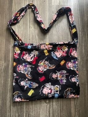 Handmade Betty Boop (Biker) Tote Bag